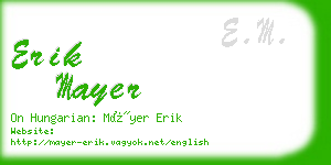 erik mayer business card